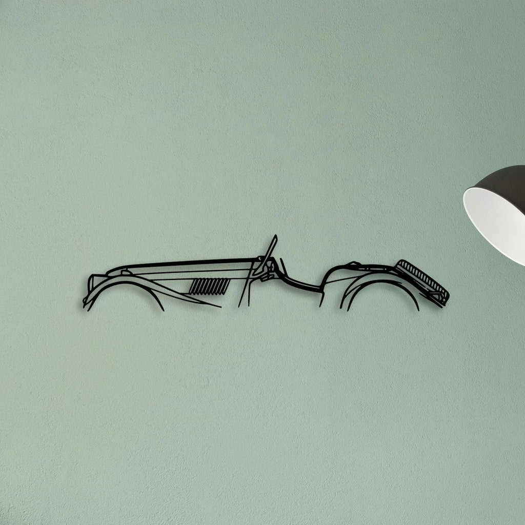 Morgan Plus 8 1975 Classic Silhouette Metal Wall Art - Tinvibe