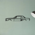 Mustang 1967 Coupe Classic Silhouette Metal Wall Art - Tinvibe