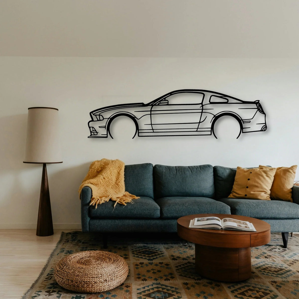 Mustang 2014 Classic Silhouette Metal Wall Art - Tinvibe