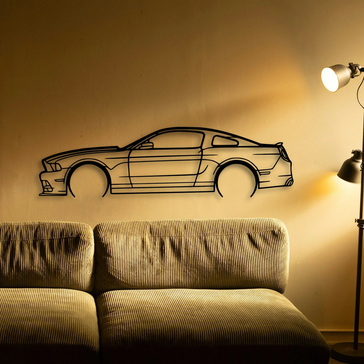 Mustang 2014 Classic Silhouette Metal Wall Art - Tinvibe