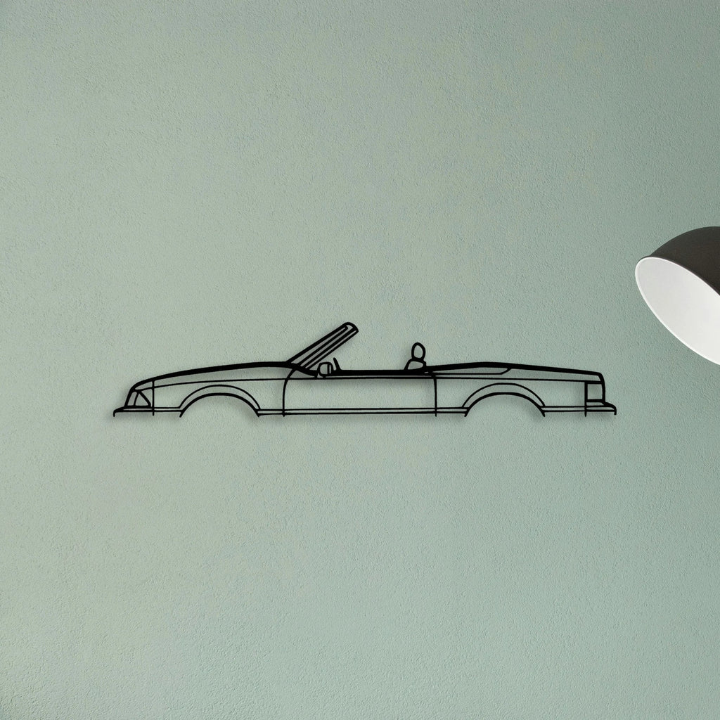 Mustang Convertible 1989 Classic Silhouette Metal Wall Art - Tinvibe