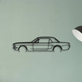 Mustang Coupe 1964 Classic Silhouette Metal Wall Art - Tinvibe