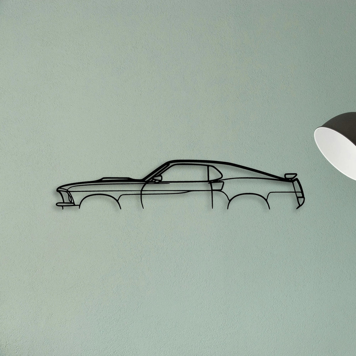 Mustang Fastback 1969 Classic Silhouette Metal Wall Art - Tinvibe