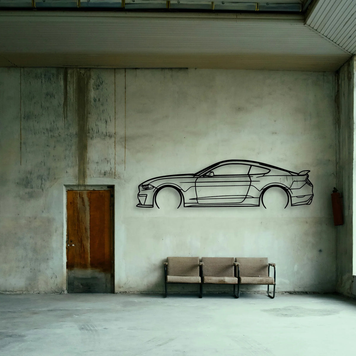 Mustang GT S550 3 Classic Silhouette Metal Wall Art - Tinvibe
