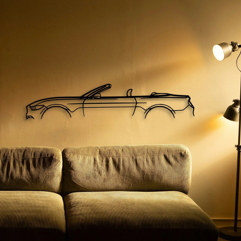 Mustang GT S550 Convertible Classic Silhouette Metal Wall Art - Tinvibe