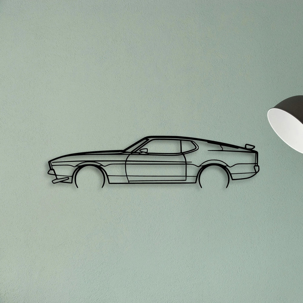 Mustang Mach 1 2 Classic Silhouette Metal Wall Art - Tinvibe