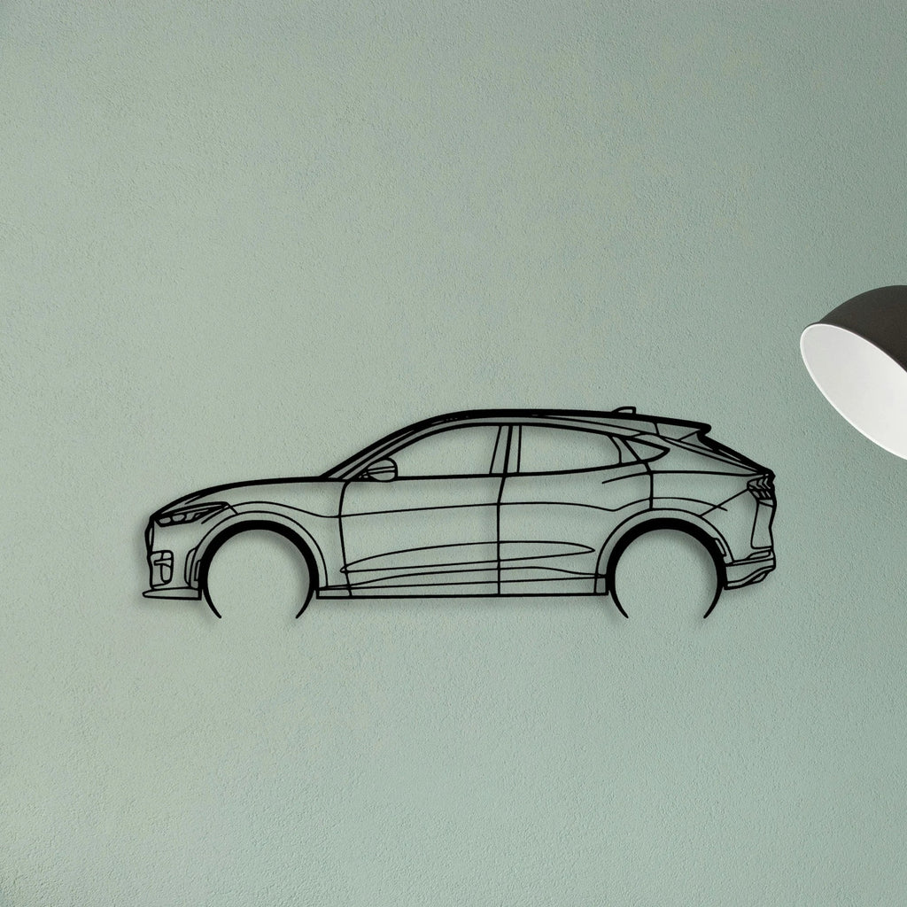 Mustang Mach E GT 2 Classic Silhouette Metal Wall Art - Tinvibe
