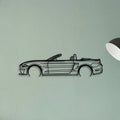 Mustang S550 Convertible 2019 Classic Silhouette Metal Wall Art - Tinvibe