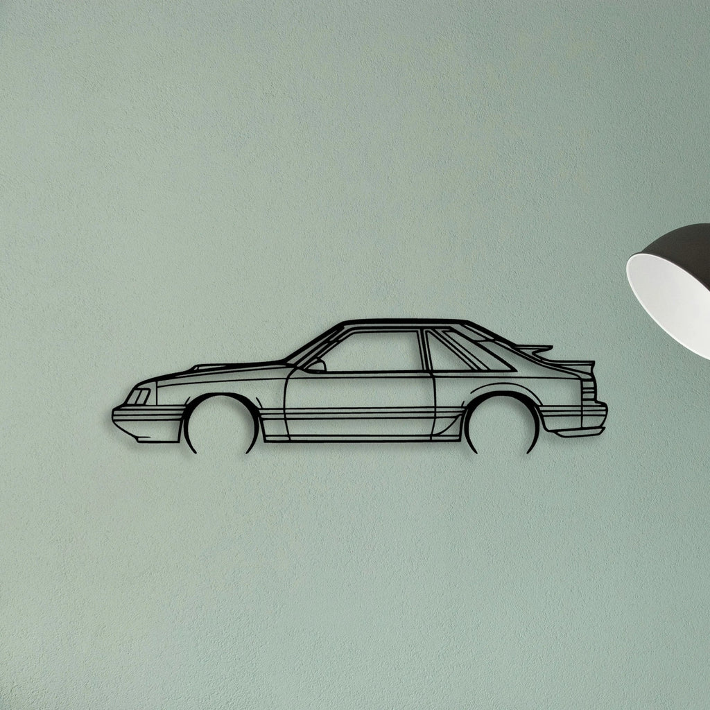 Mustang SVO 1986 Classic Silhouette Metal Wall Art - Tinvibe