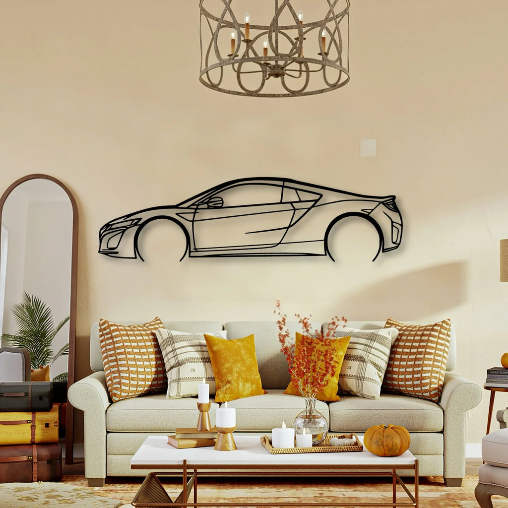 NSX 3 Classic Silhouette Metal Wall Art - Tinvibe