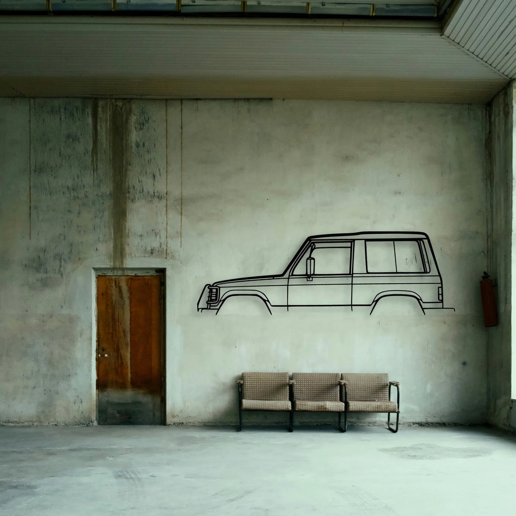 Pajero 1987 Classic Silhouette Metal Wall Art - Tinvibe