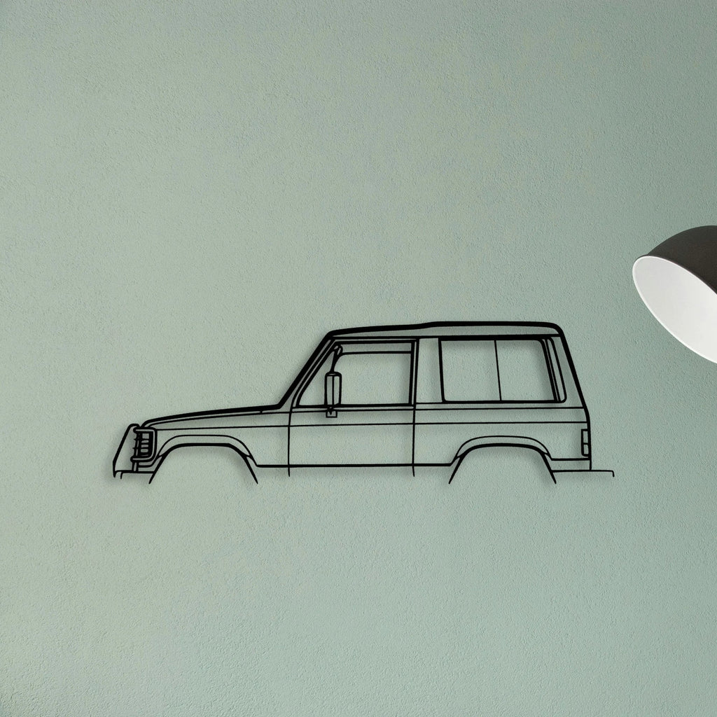 Pajero 1987 Classic Silhouette Metal Wall Art - Tinvibe