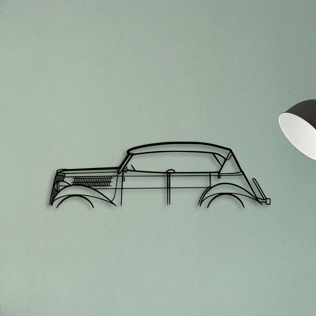 Phaeton 1930 Classic Silhouette Metal Wall Art - Tinvibe