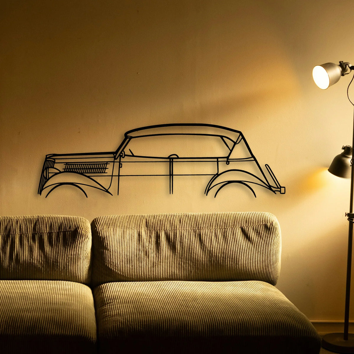 Phaeton 1930 Classic Silhouette Metal Wall Art - Tinvibe