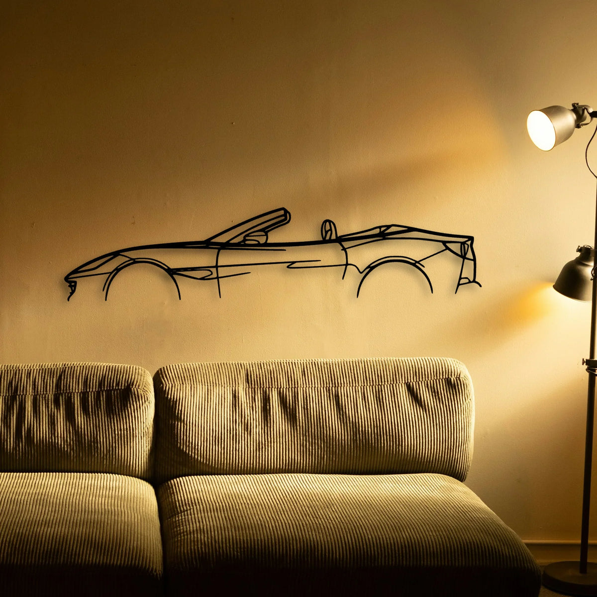 Portofino TOP Down Classic Silhouette Metal Wall Art - Tinvibe