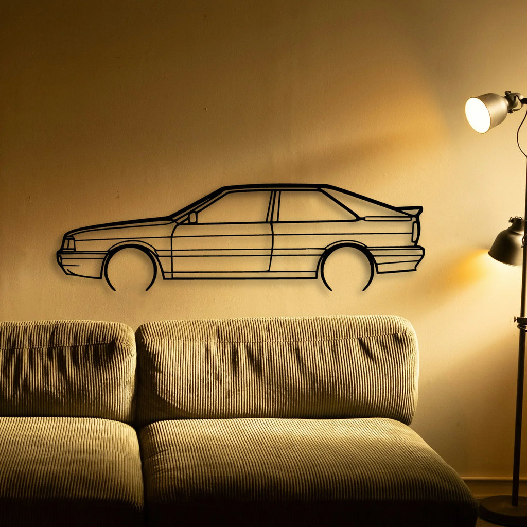Quattro 80 1989 Classic Silhouette Metal Wall Art - Tinvibe