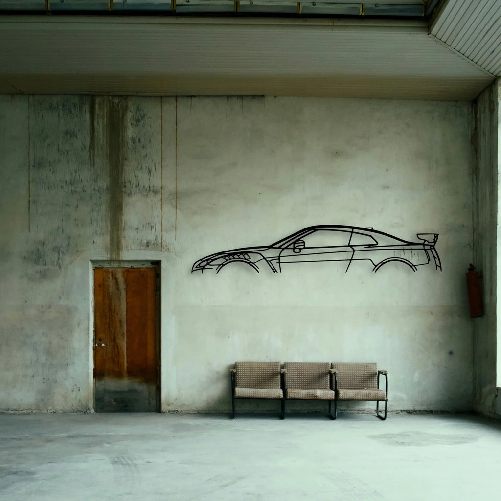 R35 GTR Nismo 2022 Classic Silhouette Metal Wall Art - Tinvibe