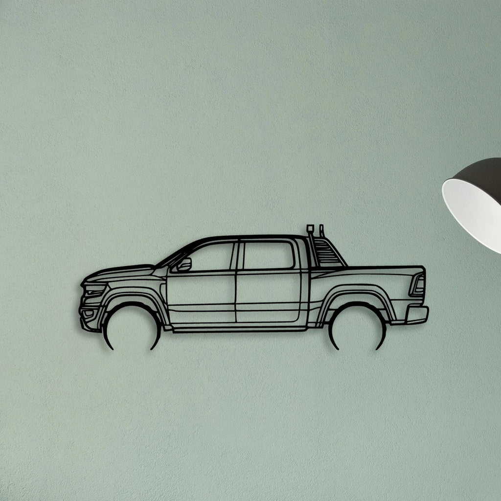 RAM TRX 2022 Classic Silhouette Metal Wall Art - Tinvibe