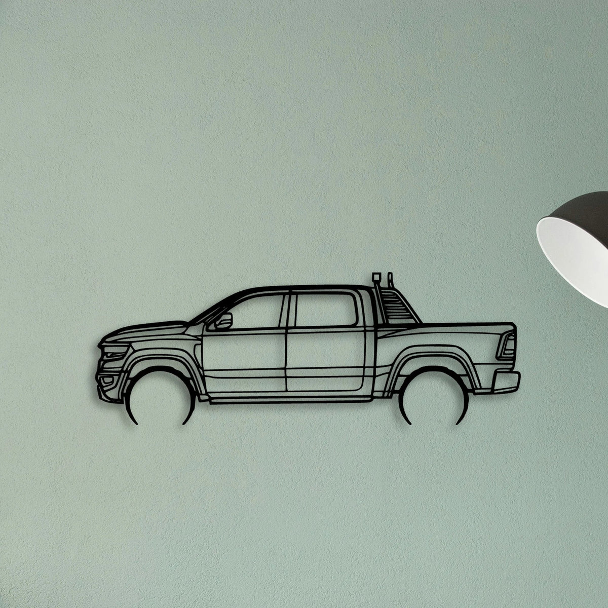 RAM TRX 2022 Classic Silhouette Metal Wall Art - Tinvibe