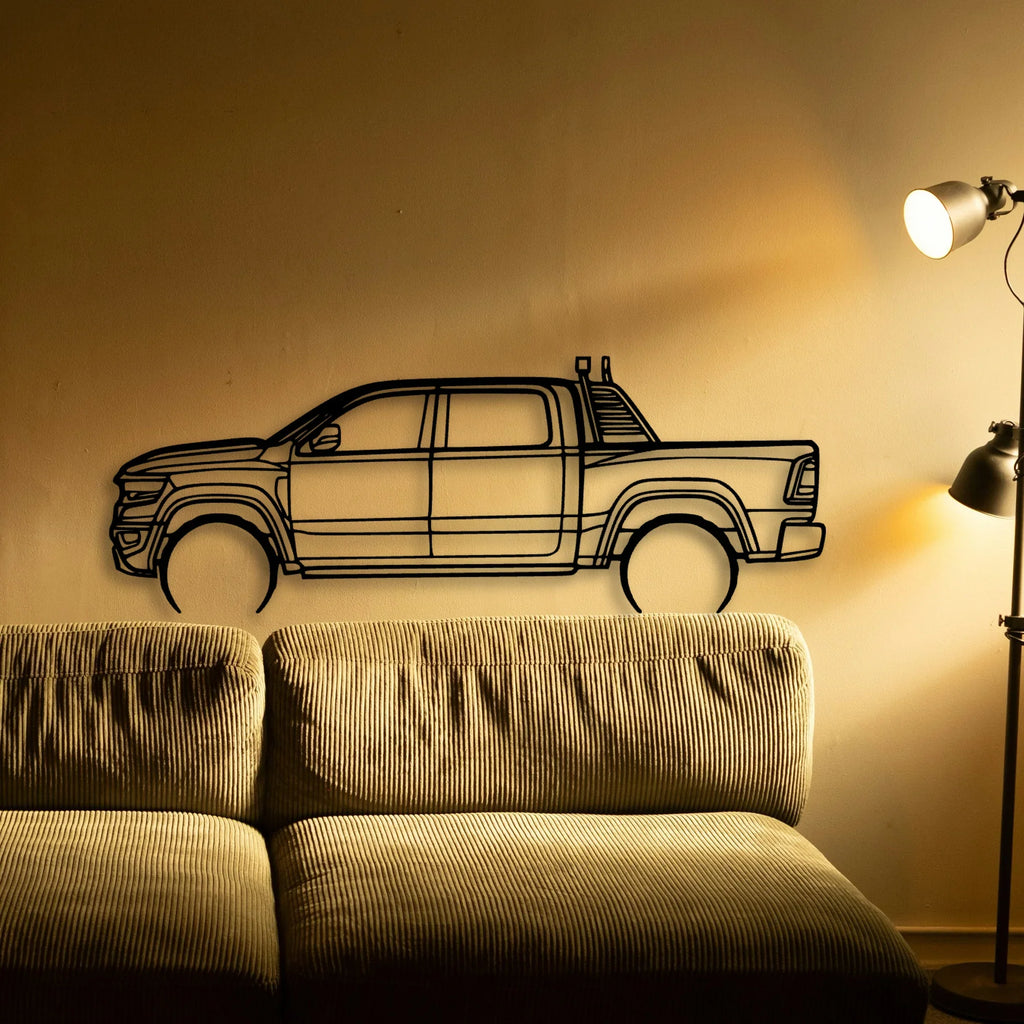 RAM TRX 2022 Classic Silhouette Metal Wall Art - Tinvibe