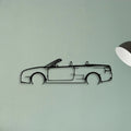 RS4 2006 Cabriolet Classic Silhouette Metal Wall Art - Tinvibe