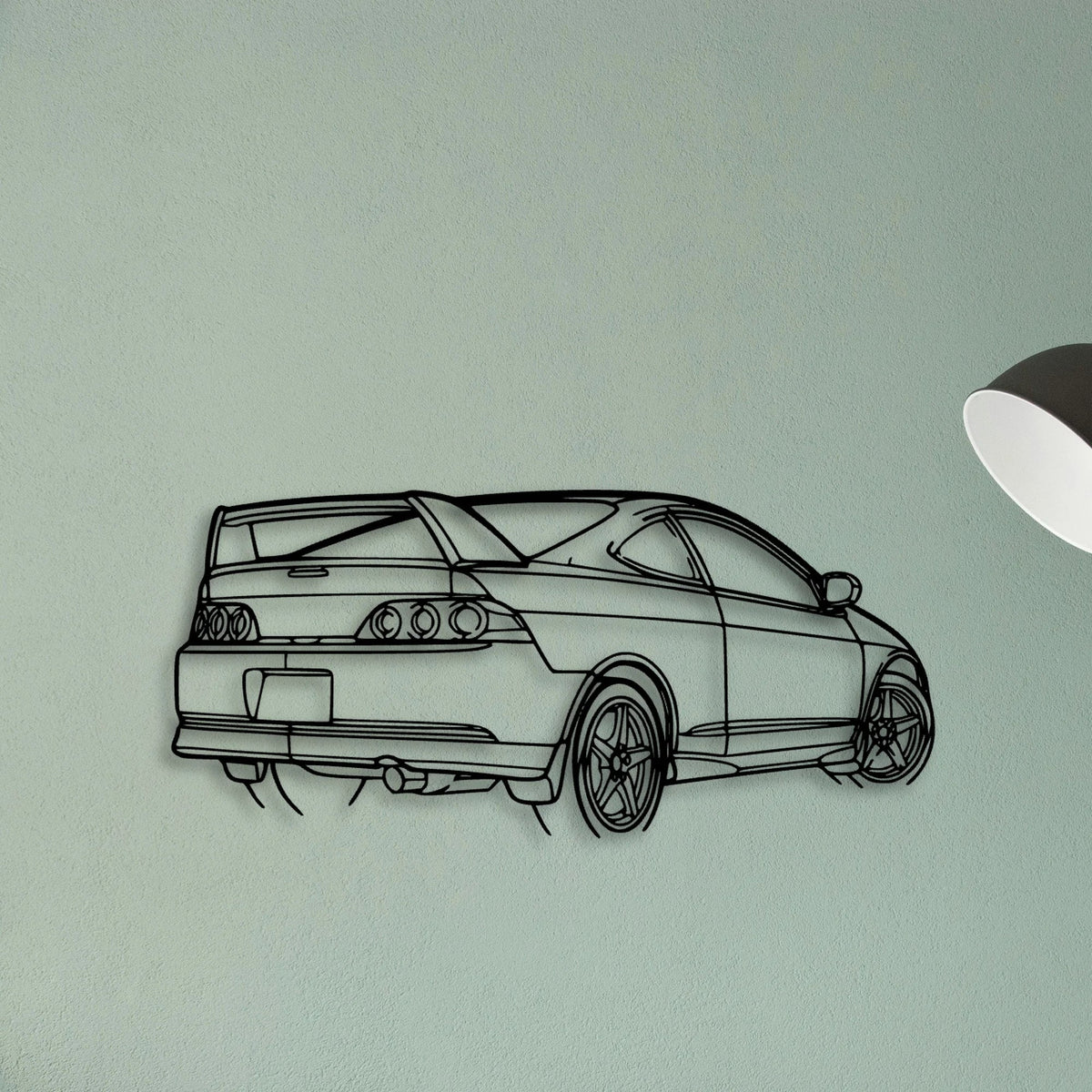 RSX Type S Angle Classic Silhouette Metal Wall Art - Tinvibe