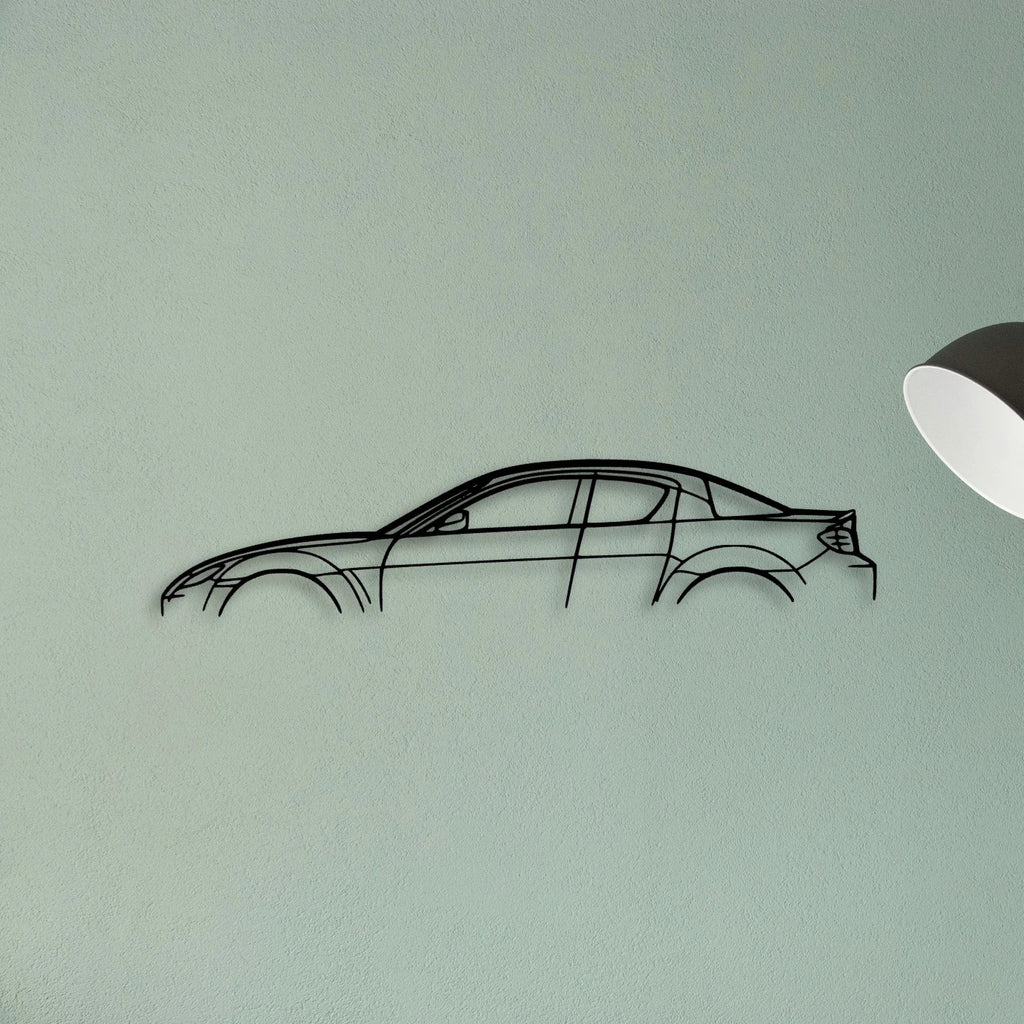RX 8 Classic Silhouette Metal Wall Art - Tinvibe