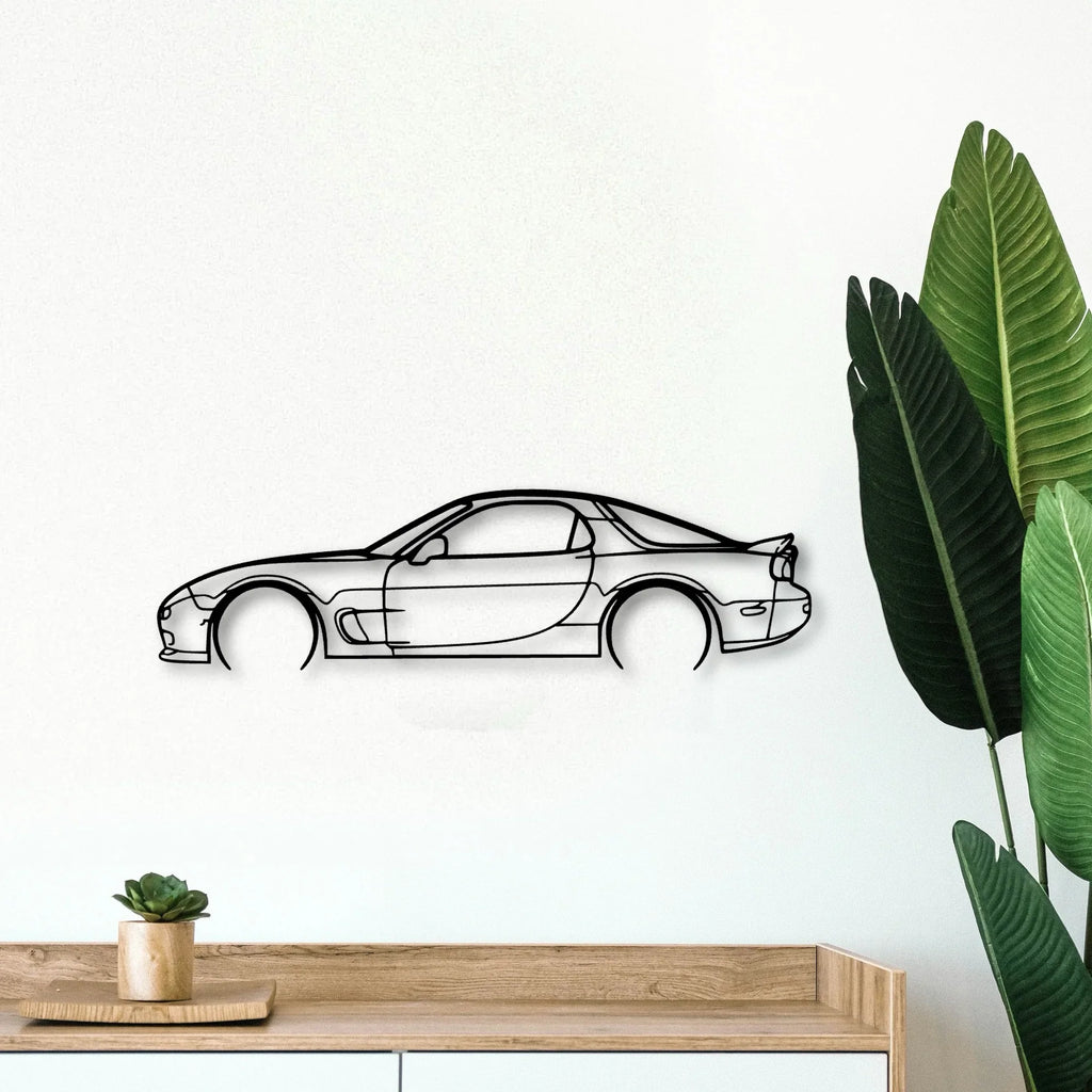 RX7 R1 2 Classic Silhouette Metal Wall Art - Tinvibe