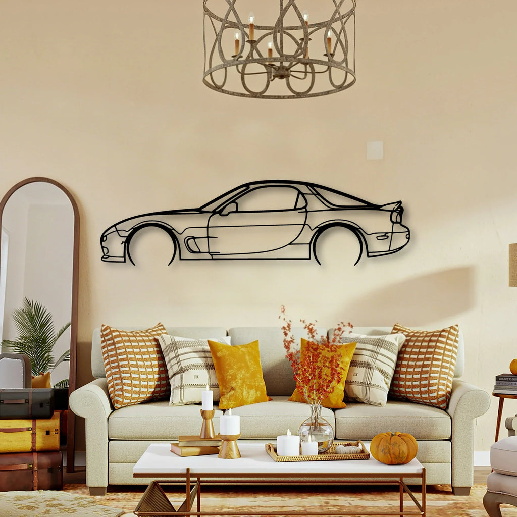 RX7 R1 2 Classic Silhouette Metal Wall Art - Tinvibe