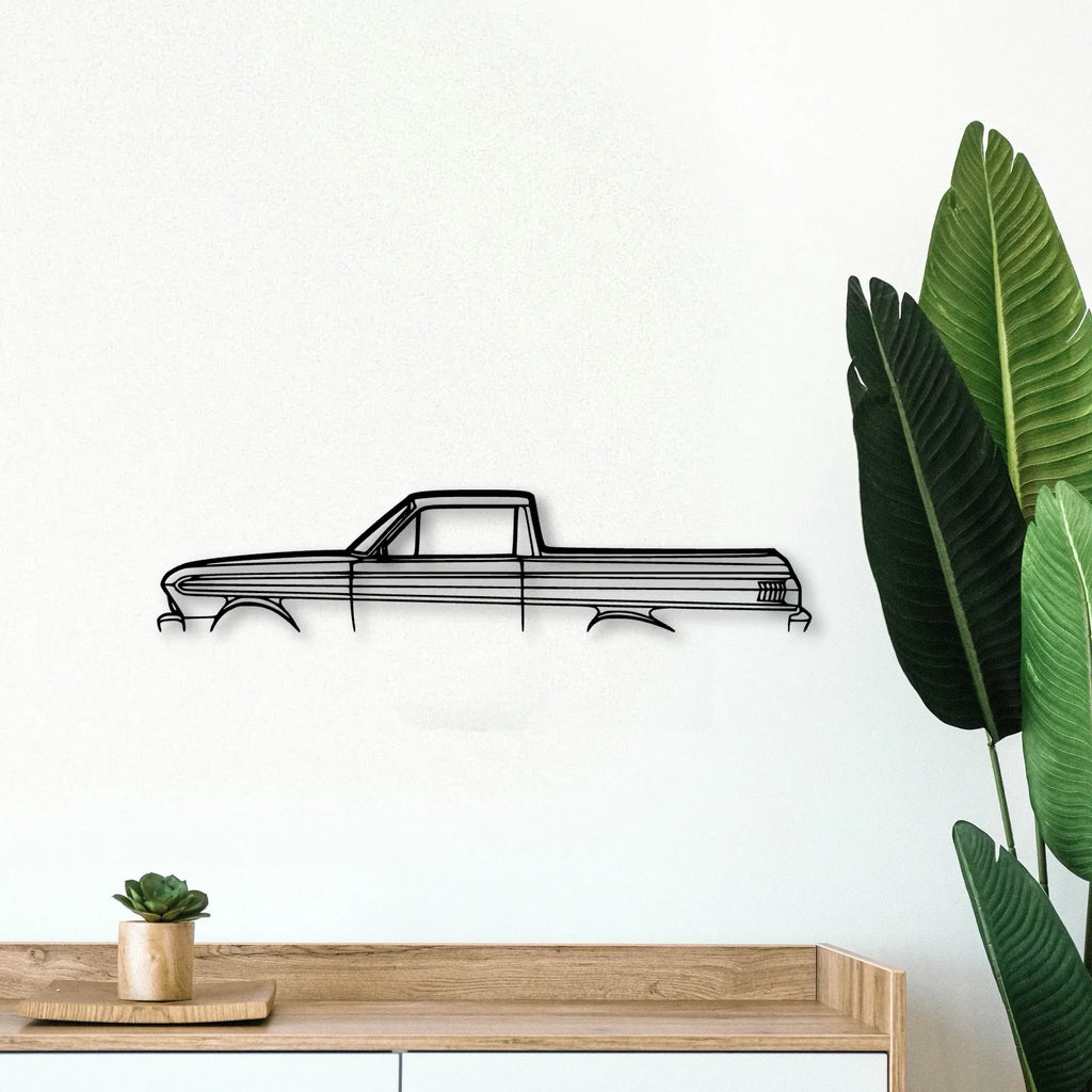 Ranchero 1965 Classic Silhouette Metal Wall Art - Tinvibe