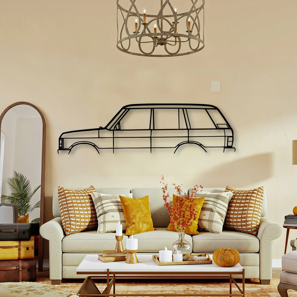 Range Rover LWB Classic Silhouette Metal Wall Art - Tinvibe