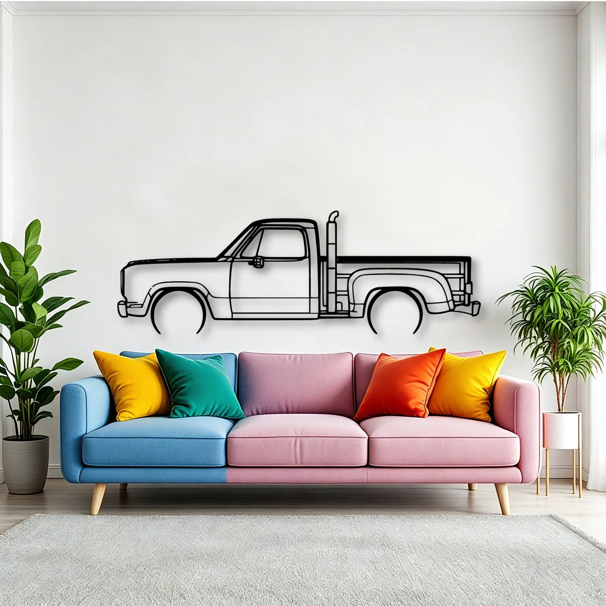 RED Express 1979 Classic Silhouette Metal Wall Art - Tinvibe