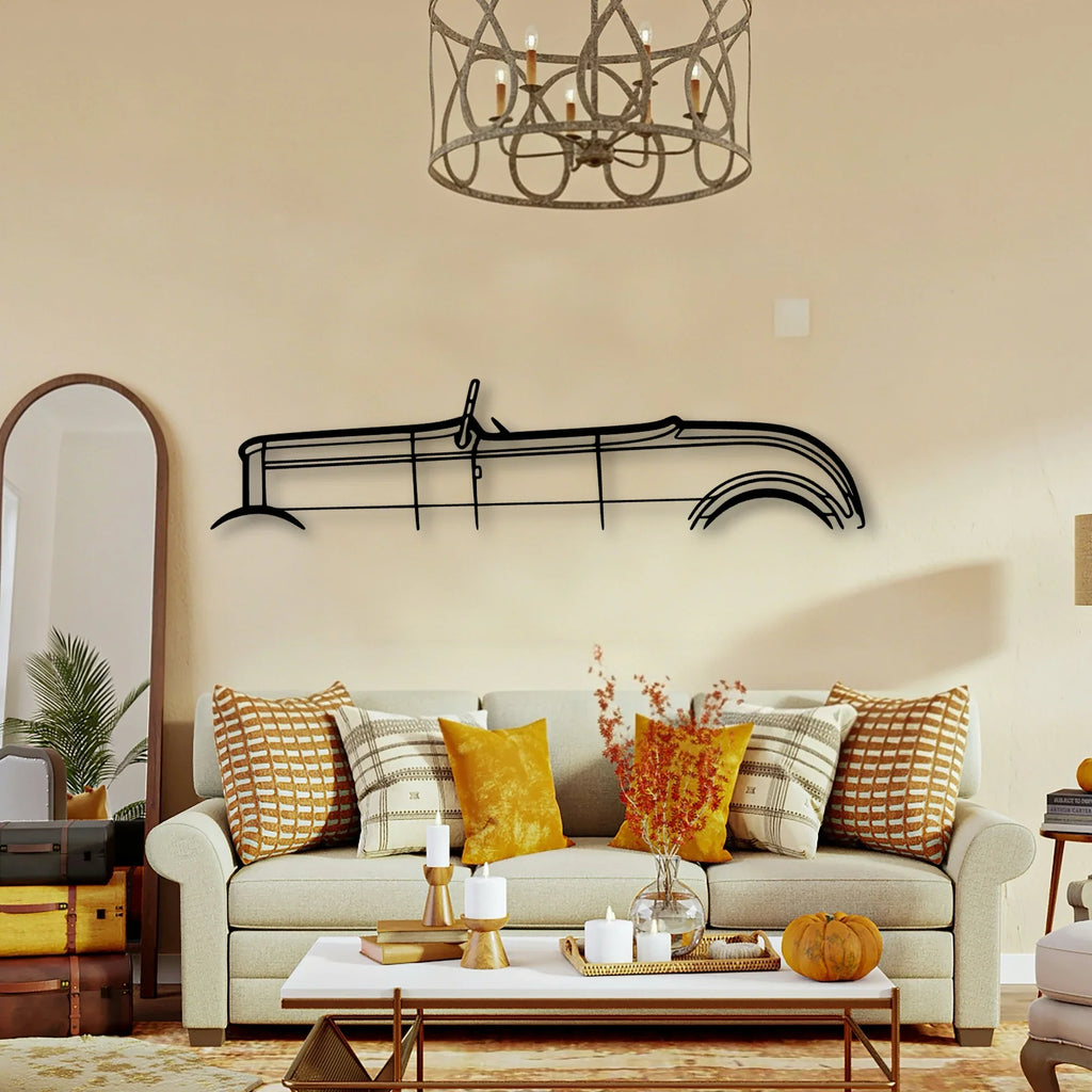 Roadster 1932 2 Classic Silhouette Metal Wall Art - Tinvibe