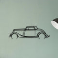 Roadster 1934 Classic Silhouette Metal Wall Art - Tinvibe