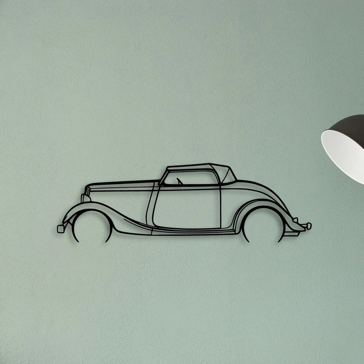 Roadster 1934 Classic Silhouette Metal Wall Art - Tinvibe