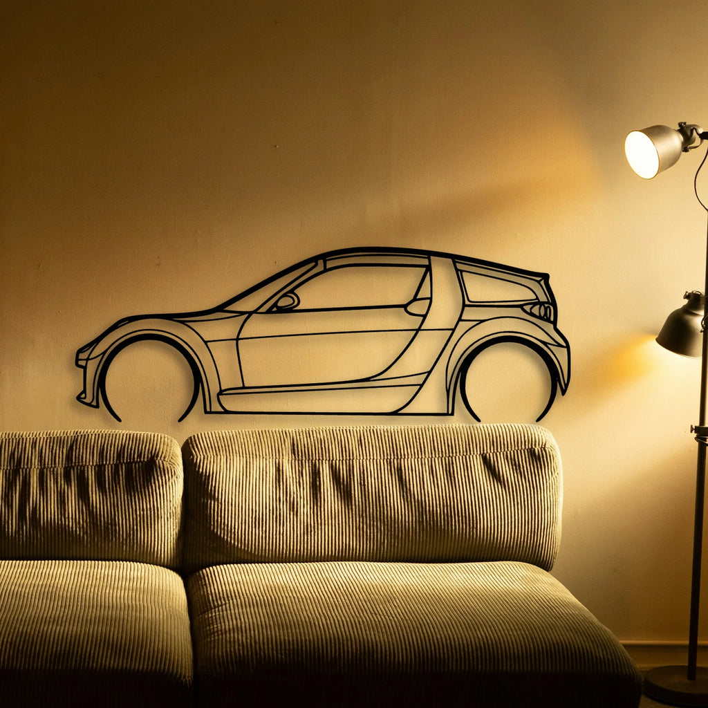 Roadster 2004 Classic Silhouette Metal Wall Art - Tinvibe