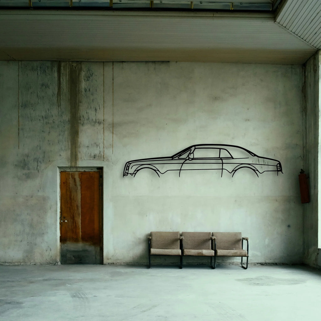 Royce Phantom Coupe Classic Silhouette Metal Wall Art - Tinvibe