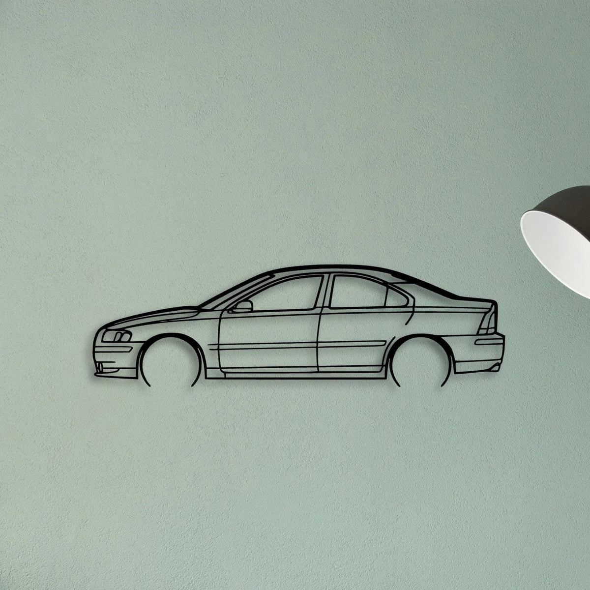 S60 2009 Classic Silhouette Metal Wall Art - Tinvibe