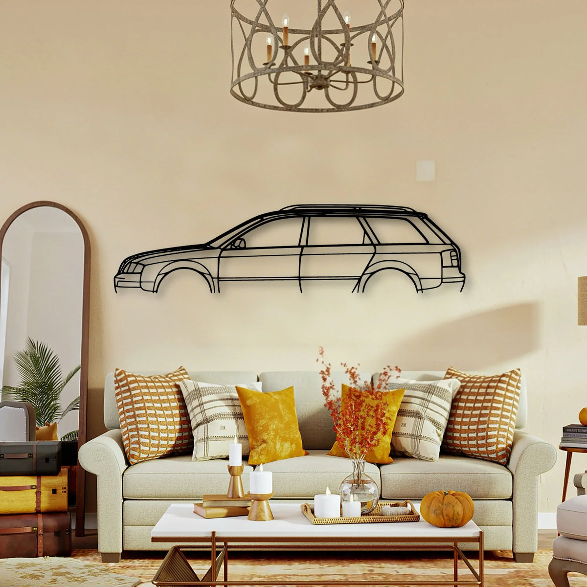 S6 Wagon 2001 Classic Silhouette Metal Wall Art - Tinvibe