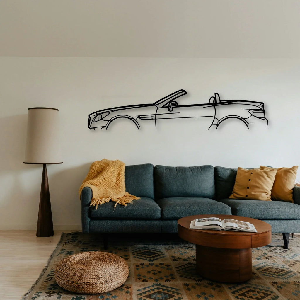 SLK 350 2013 Classic Silhouette Metal Wall Art - Tinvibe