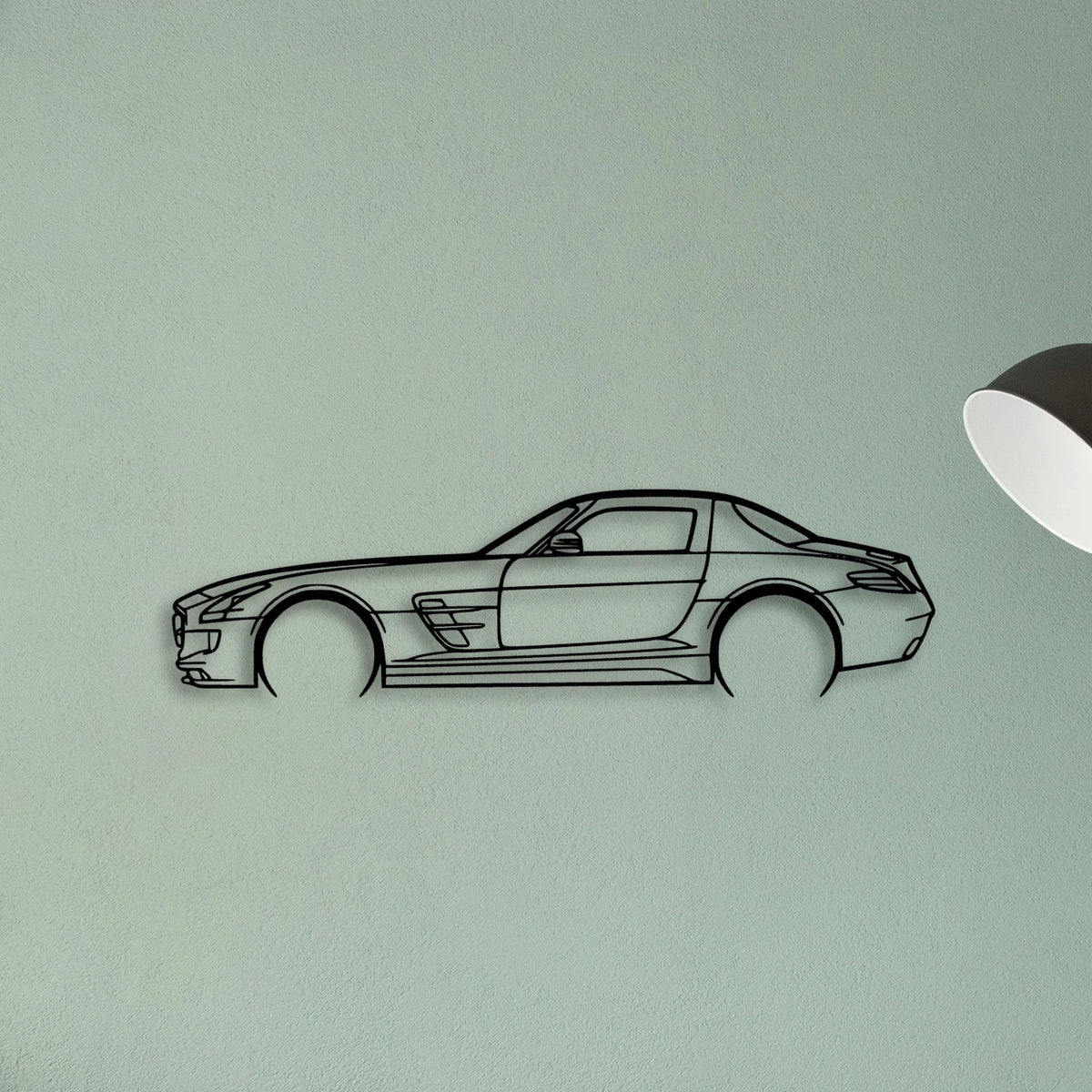 SLS AMG 2011 Classic Silhouette Metal Wall Art - Tinvibe