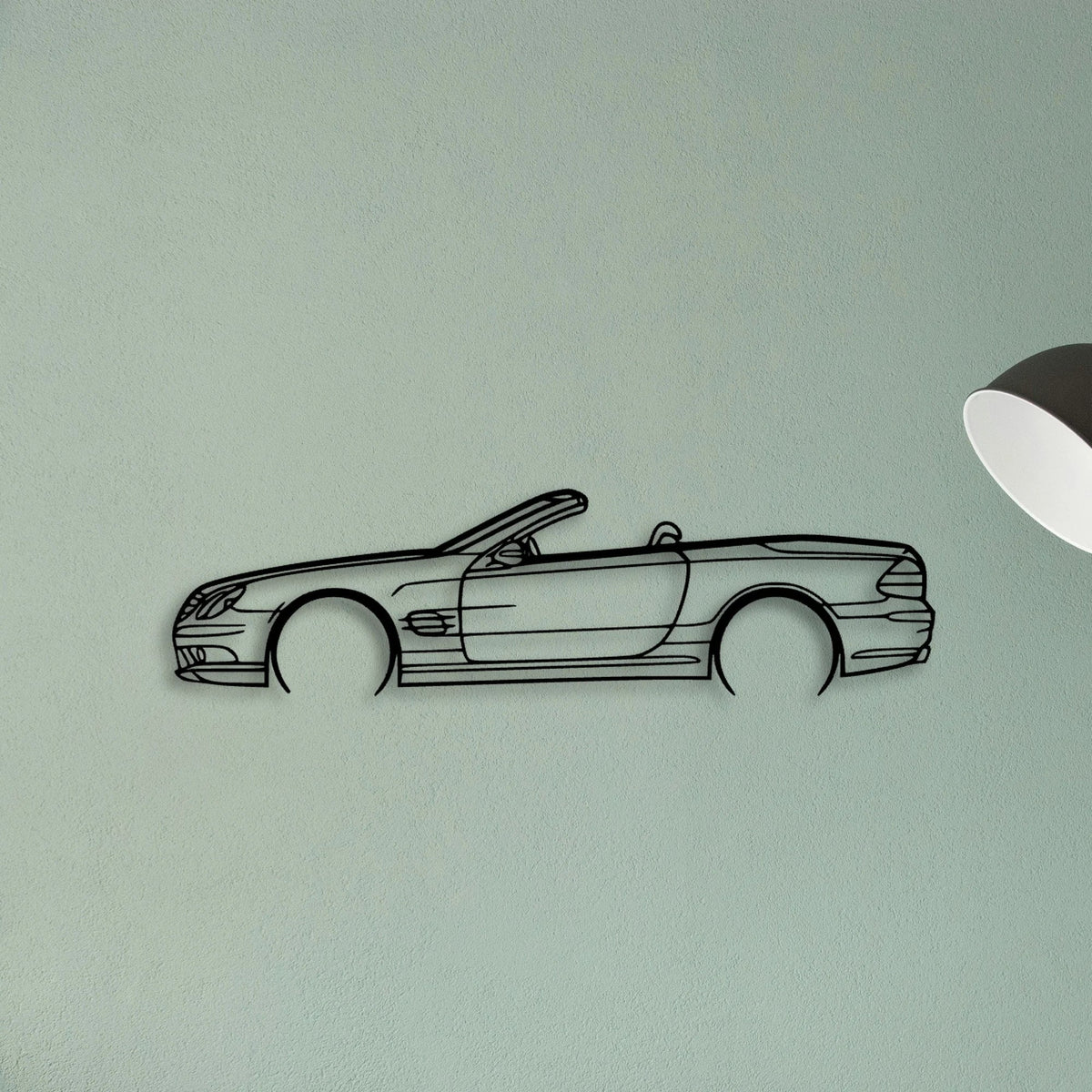 SL 55 AMG 2003 Classic Silhouette Metal Wall Art - Tinvibe