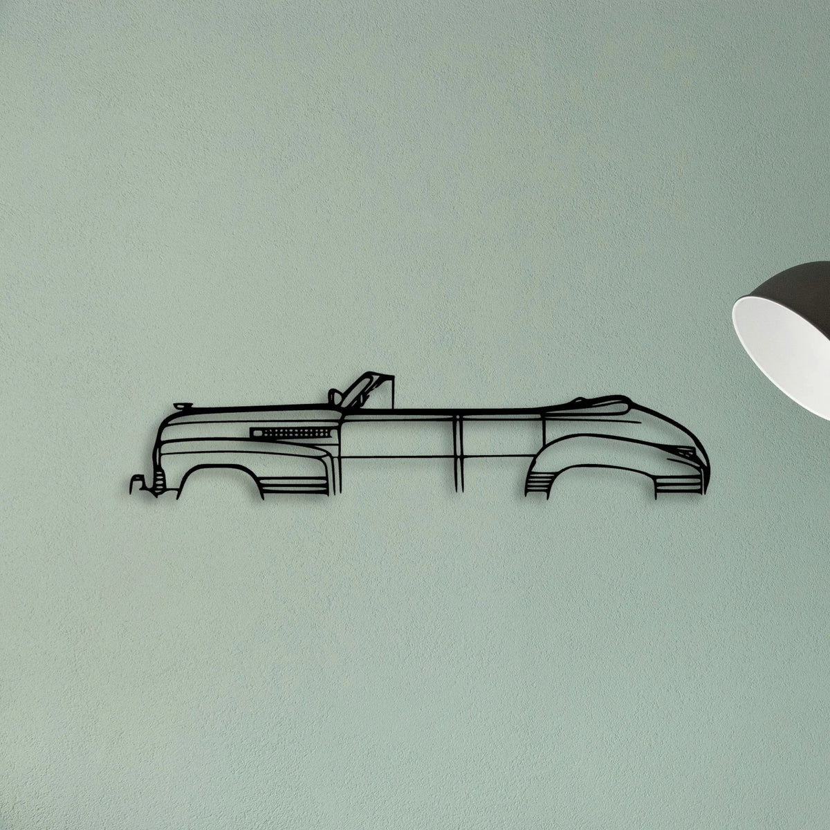 Series 62 Convertible 1941 Classic Silhouette Metal Wall Art - Tinvibe