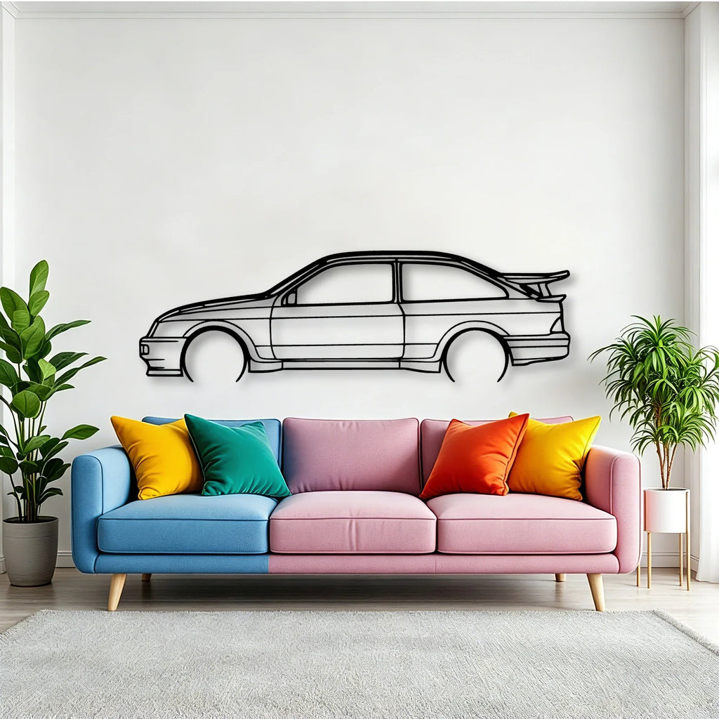 Sierra RS500 1987 Classic Silhouette Metal Wall Art - Tinvibe