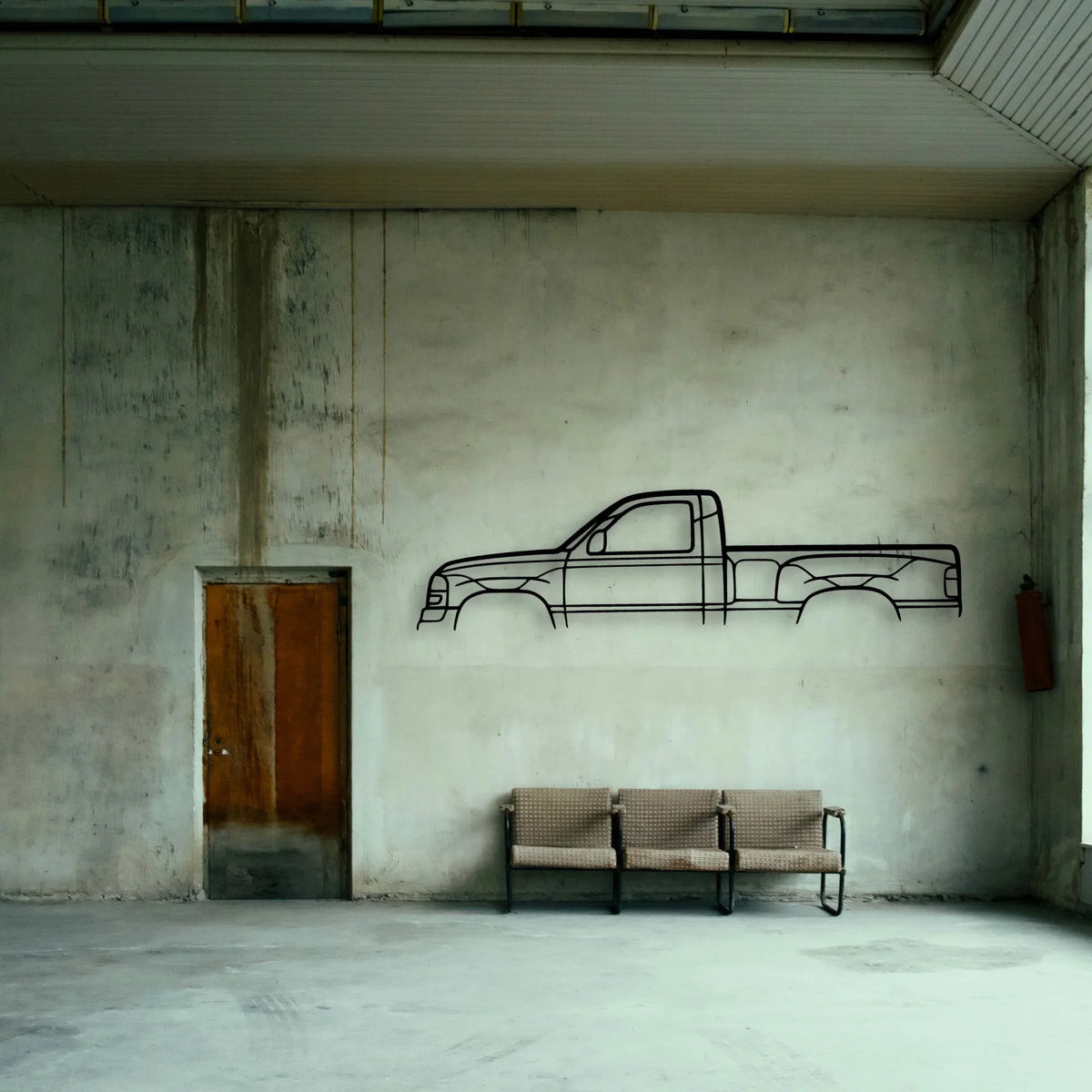 Sierra Single CAB Classic Silhouette Metal Wall Art - Tinvibe