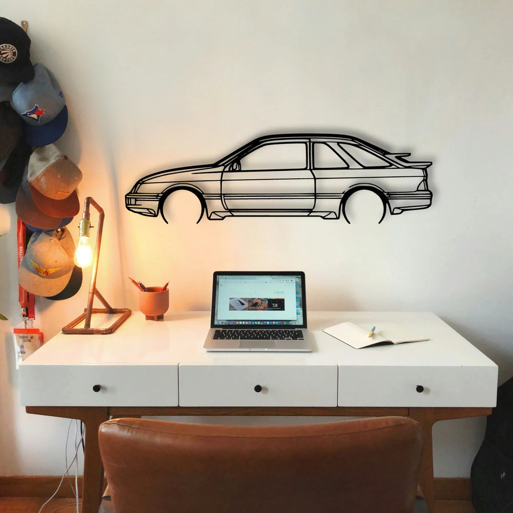 Sierra XR4I 1983 Classic Silhouette Metal Wall Art - Tinvibe