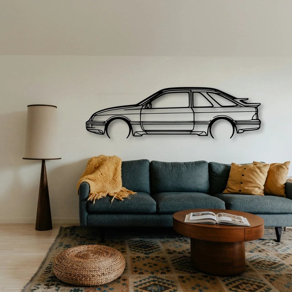 Sierra XR4I 1983 Classic Silhouette Metal Wall Art - Tinvibe