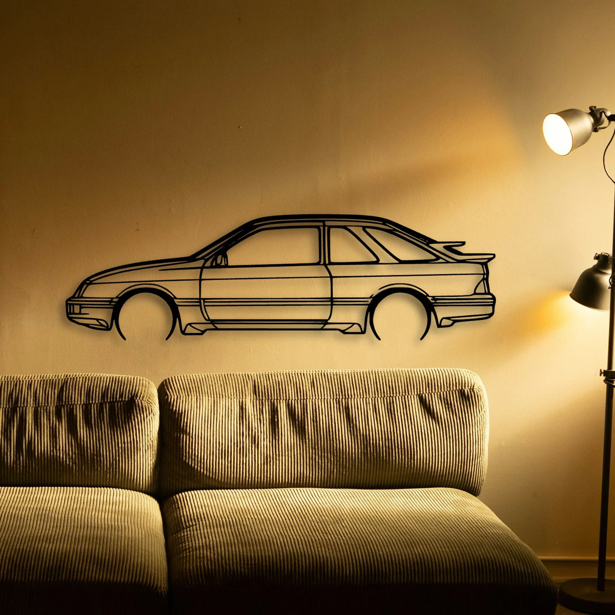 Sierra XR4I 1983 Classic Silhouette Metal Wall Art - Tinvibe