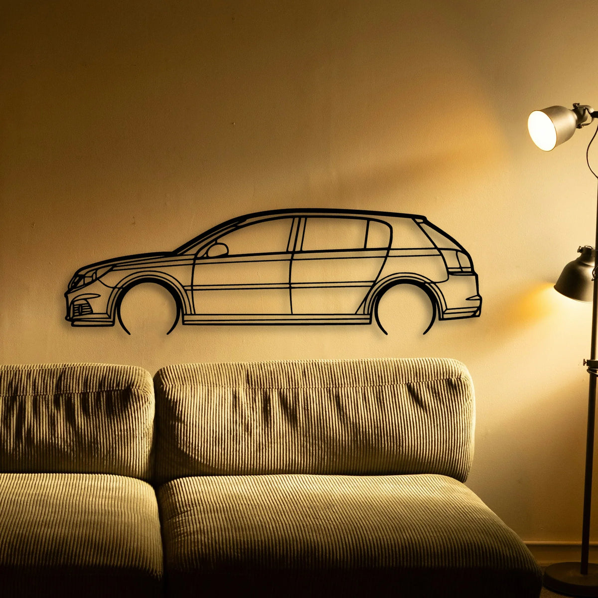 Signum V6 2006 Classic Silhouette Metal Wall Art - Tinvibe