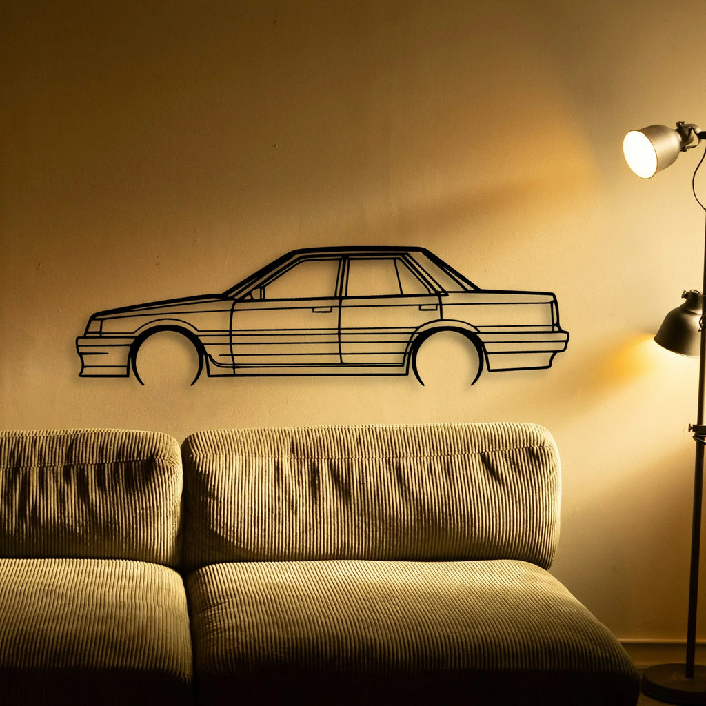 Skyline R31 1989 Classic Silhouette Metal Wall Art - Tinvibe